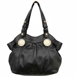 GUSTTO Black Leather Hobo Women's Bag